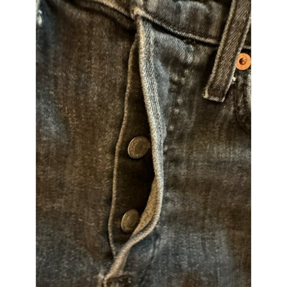Levi's Wedgie Skinny Black Button Fly Cropped Jeans Size 27 - Picture 6 of 10